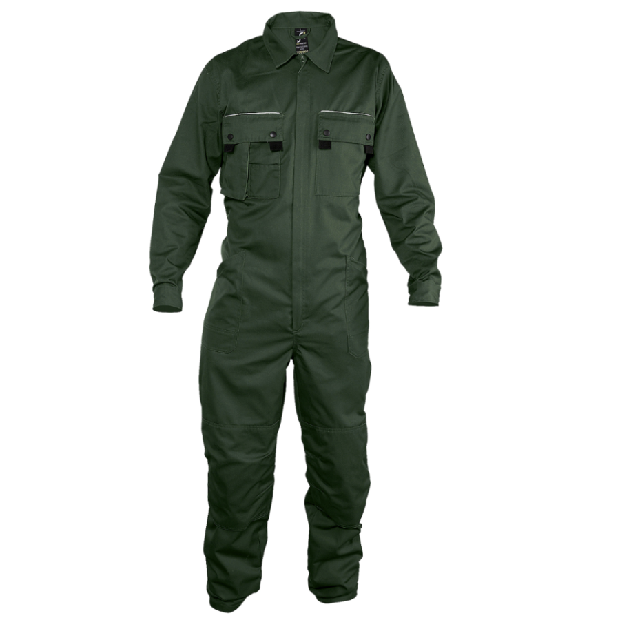 COMBINAISON DE TRAVAIL VERT SIMPLE ZIP