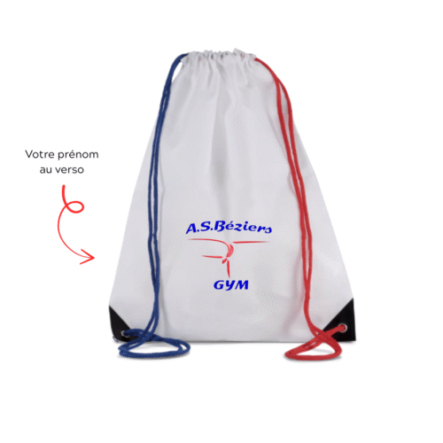 ASB GYM Sac à cordons Blanc